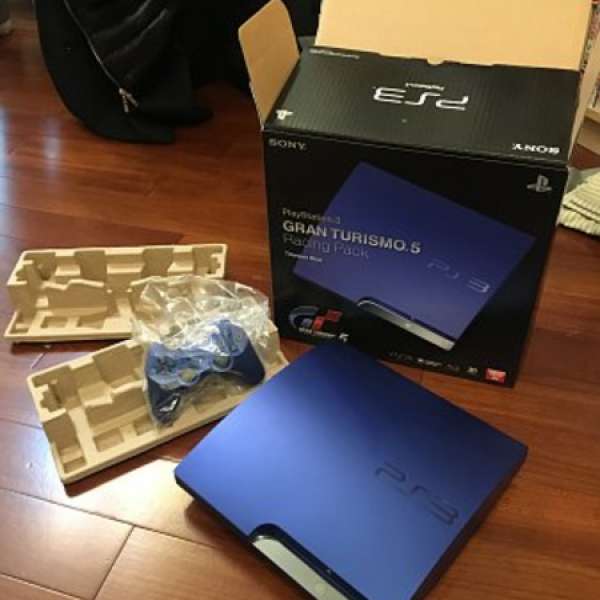 PS3 藍色 GT特別版主機 1手掣  連7隻GAME