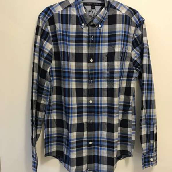 全新 Tommy Hilfiger 格仔恤衫 casual shirt 中碼 size M