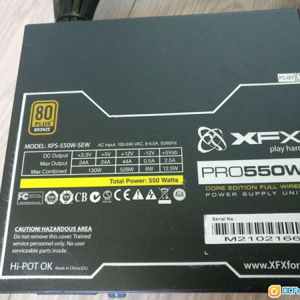 XFX Pro550W 80+Bronze