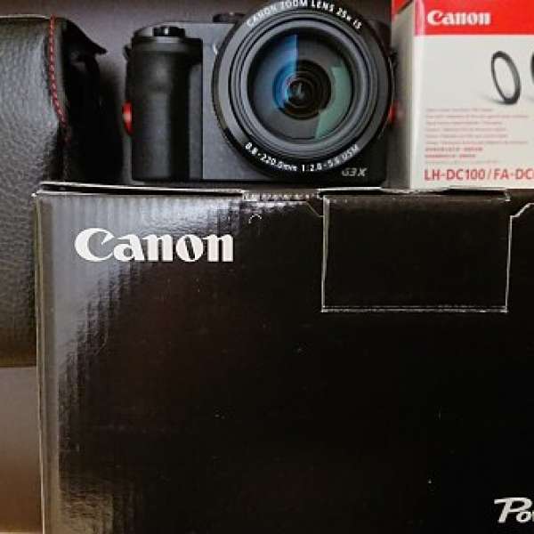 九成新Canon 1吋censor 24-600mm長炮G3X+專用保護套+filter轉接環連遮光罩+Kenko f...