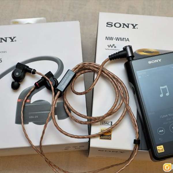 Sony NW-WM1A 黑磚 + MUC-M12SB1 4.4 平衡線 + XBA-Z5 旗艦耳機