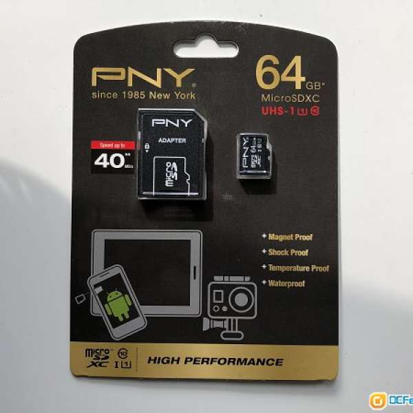 全新 PNY 64GB MicroSDXC UHS-1