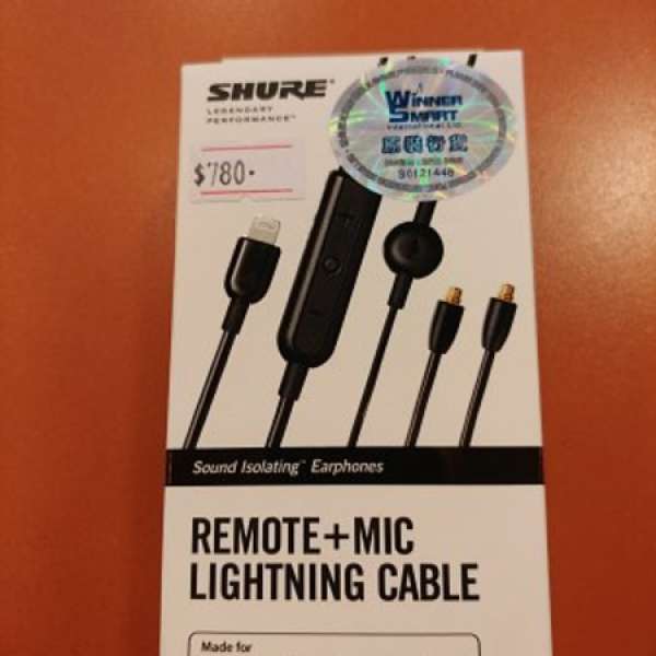 全新Shure remote+Mic Lightning cable for iphone x