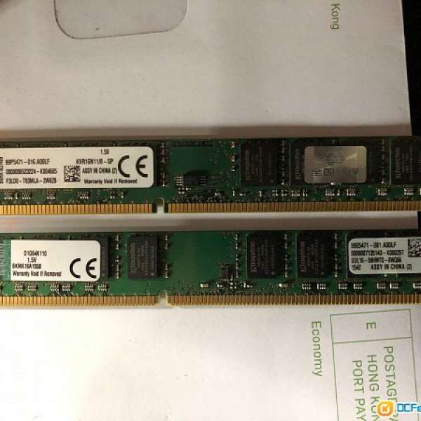 Kingston DDR3 1600 16GB <兩條8GB>