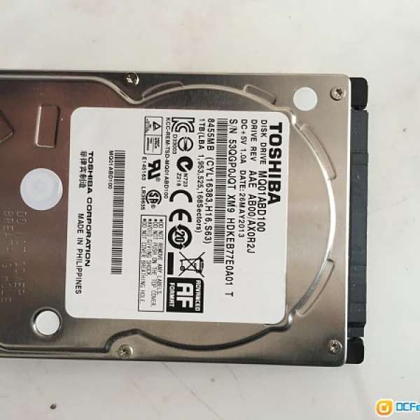 TOSHIBA 1TB 2.5"