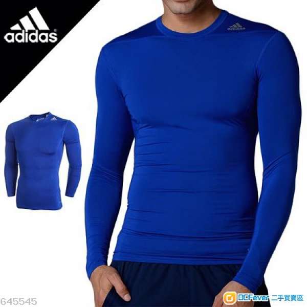 Adidas Techfit Base Longsleeve Royal/Blue (d82062) running, fitness,