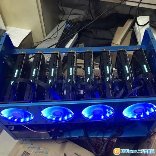 二手新淨 可疊6卡8顯卡挖礦架ETH/ETC/ZEC專用開放式多顯卡以太機礦機