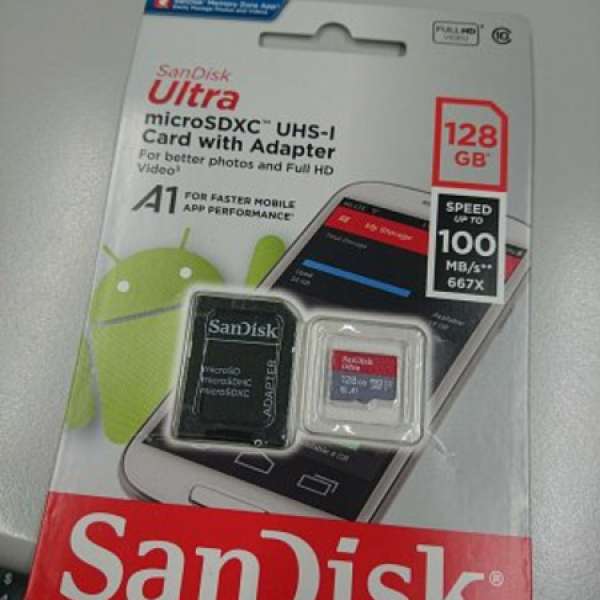 SanDisk Ultra 128GB microSDXC Micro SD Card with Adapter