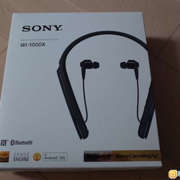 行貨Sony WI-1000X 無線降噪耳機 (黑色)