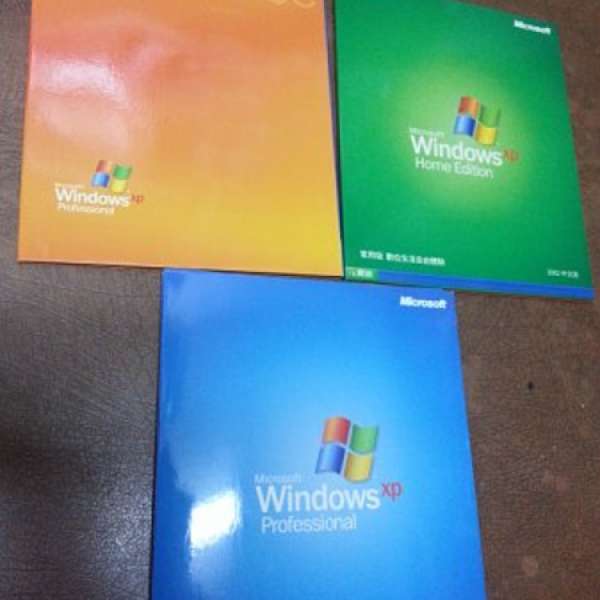 出售二手 Windows XP PROFESSIONAL  HOME EDITION  EXPERIENCE 正版軟件三份