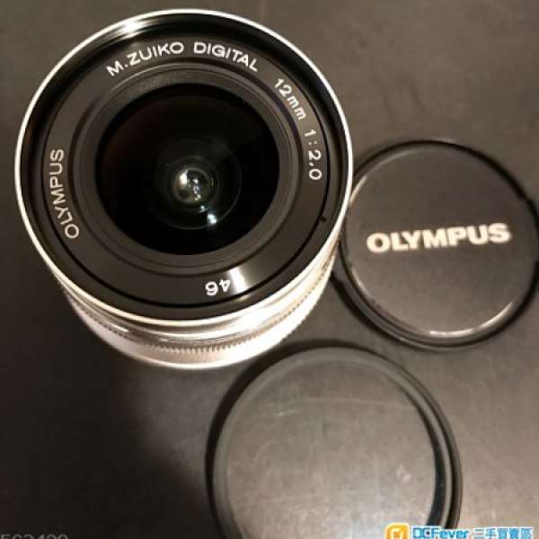 >90% Used Olympus M.Zuiko 12mm f/2 silver Hong Goods for M10 M5 M1