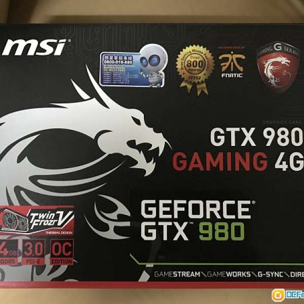 99%New MSI GeForce GTX 980 GAMING 4G
