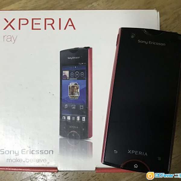 紅色 Sony Xperia Ray (最輕薄迷你智能手機 老人小孩 / 後備合用）有盒有配件全套