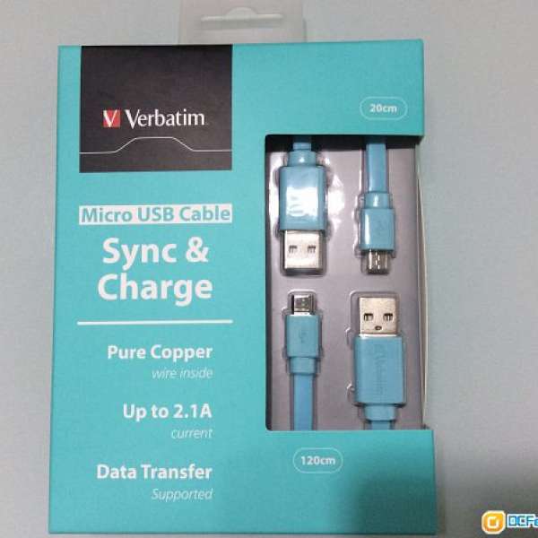 全新Verbatim Micro USB充電傳輸線（每盒兩條）