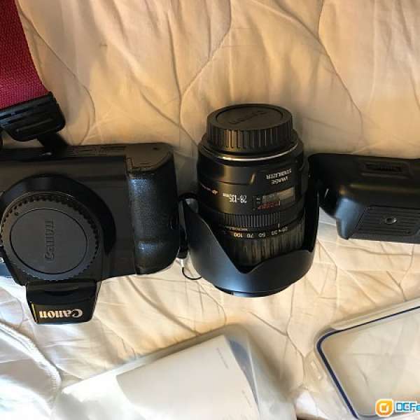 Canon EOS 5 film camera and Lens