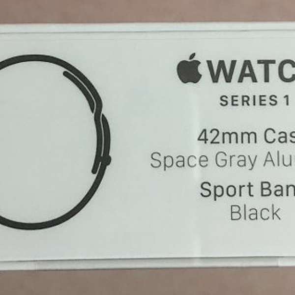 Apple Watch series1 42mm 太空灰 Space Gray Sport Band Black 100%新未開封