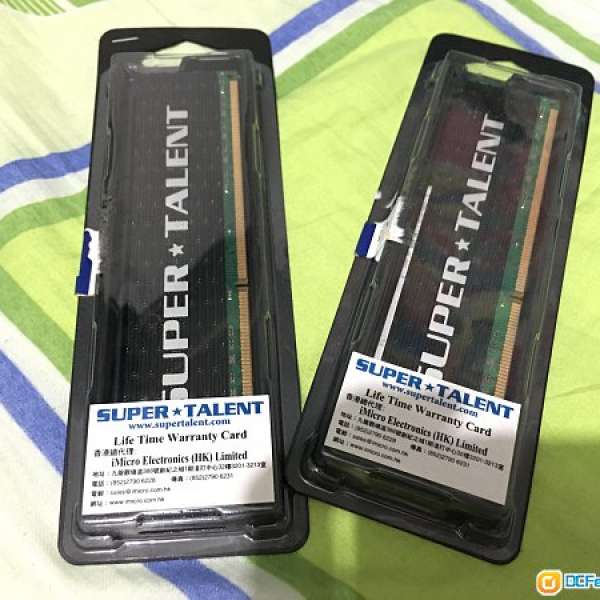 港行 SUPER TALENT DDR3 1600 CL9 2gb x2 with Black Heatsink (美國製造)