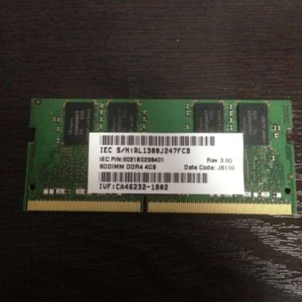 Notebook 4GB DDR4-1600MHz SODIMM Ram X2