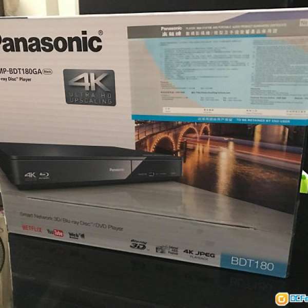 全新Panasonic DMP-BDT180GA 樂聲牌藍光碟機4K