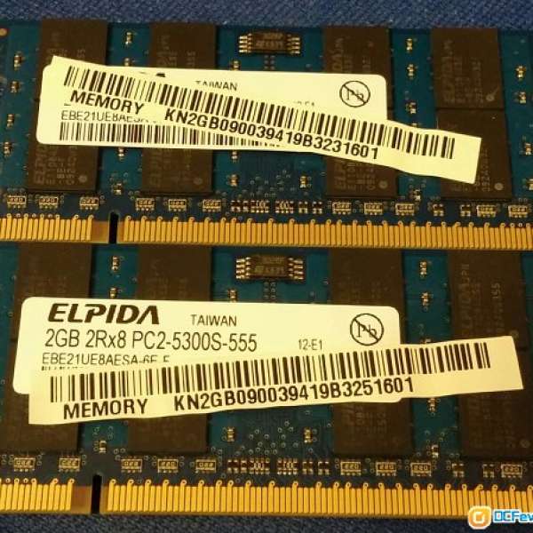 ELPIDA SODIMM DDR2 667 5300 2GB x 2pcs. (4GB)