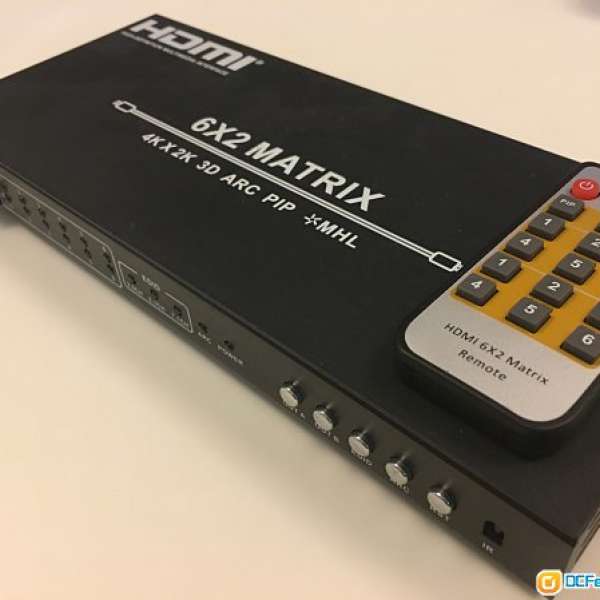 HDMI 2.0 Matrix 6x2 4K 3D 搖控切换器數碼音頻輸出