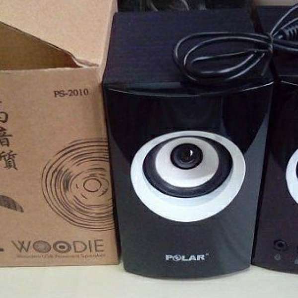 9成半新 Polar PS-2010 木製優質小音箱 電腦 喇叭 揚聲器