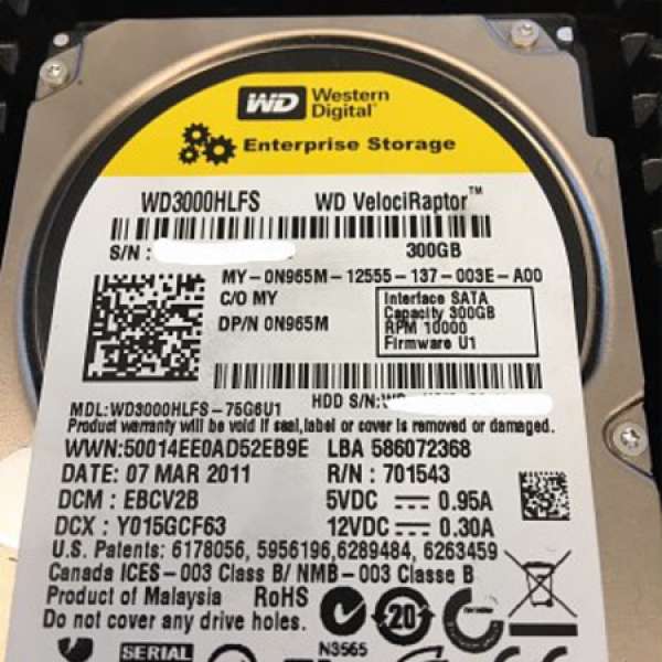 Western Digital WD VelociRaptor WD3000HLFS 300GB 10000 RPM