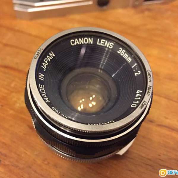 Canon 35/2 L39 mount 鏡頭連CANON UV Filter 和後蓋