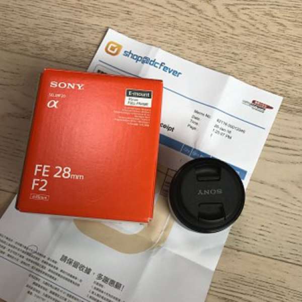 Sony FE 28 F2 98% new