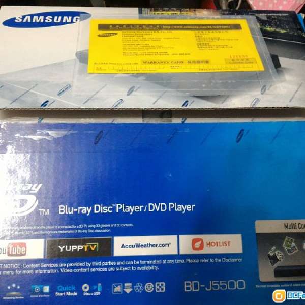 Samsung BD-J5500 藍光影碟播放機 接近全新