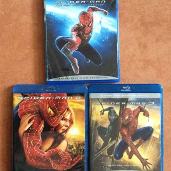 Blu-ray Spiderman 蜘蛛俠 1-3 集