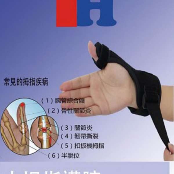 AJ-1005全新護拇指護腕(適用範圍:腱鞘炎,拇指關節扭傷,媽媽手,關節根膜炎等)