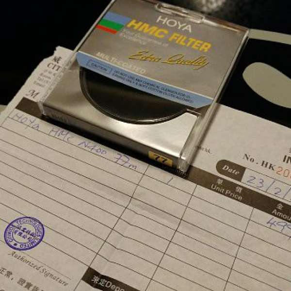 Hoya ND400 77mm filter hmc 95% new (not b+w kenko)