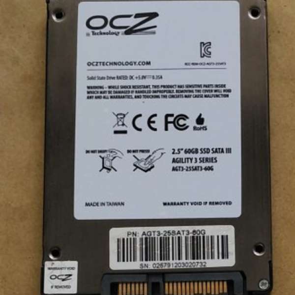 OCZ  2.5" 60GB SSD SATA III