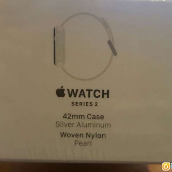 [全新冇拆] Apple Watch series2 銀色鋁金屬錶殼配珍﻿珠﻿色織﻿製﻿尼﻿龍﻿錶﻿...