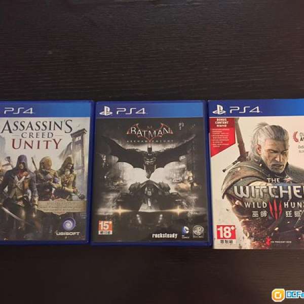 放 PS4 GAMES:BATMAN,巫師3,Assassins Unity