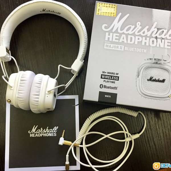 Marshall Major II (White) Bluetooth Headphone 耳機