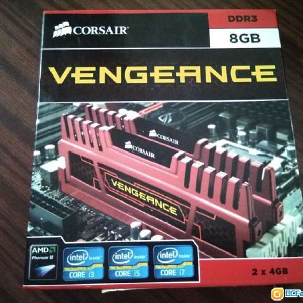 Corsair DDR3 1600MHz 4GB X 2條 =8GB 卓面電腦