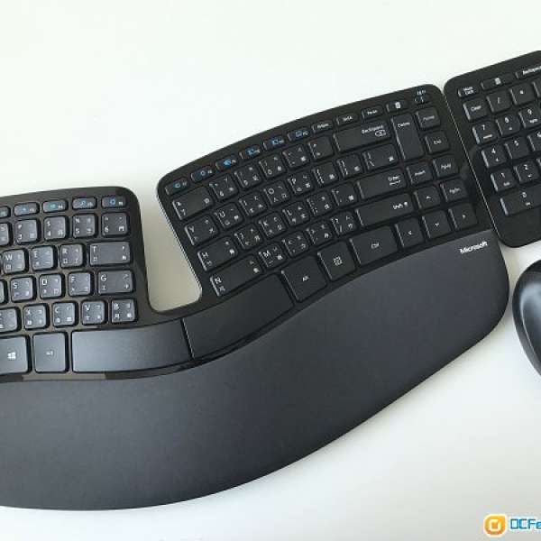 Microsoft keyboard 人體工學 鍵盤 90%新