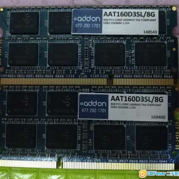 AddOn 8GB DDR3 1600MHz Notebook Ram