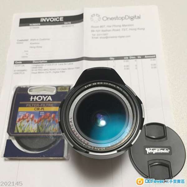 Voigtlander 21mm f/1.8 Ultron 95% New