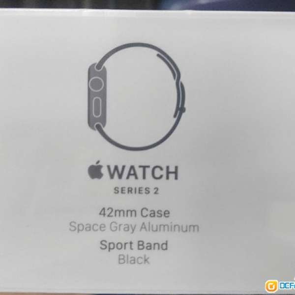 (全新未開封) Apple Watch Series 2 - 42mm 太空黑不鏽鋼錶殼 黑色運動錶帶