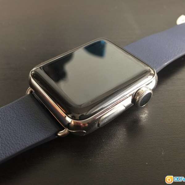 Apple Watch Series 2 38mm 不鏽鋼錶殼配午夜藍色錶帶 (有APPLE CARE保養至2018-10-...