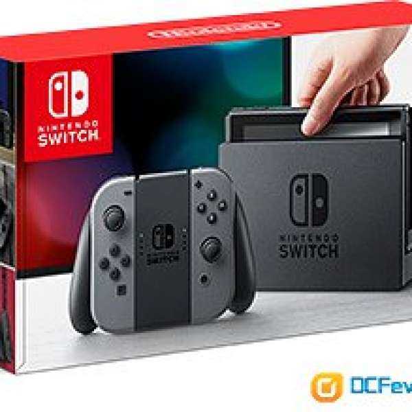 全新香港行貨 Nintendo Switch 任天堂 灰色主機 NX NS 2年保養,連4款遊戲, 紅籃手掣...