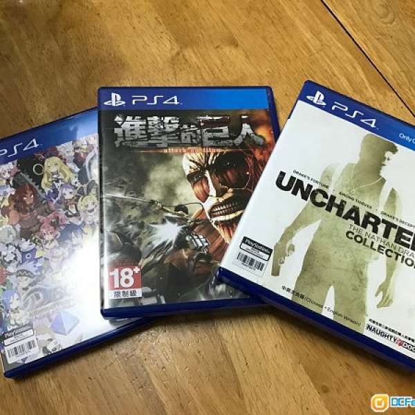 出售 PS4 魔界戰記5 繁體中文版 / uncharted collection 中英文合版/ 進撃之巨人 中...