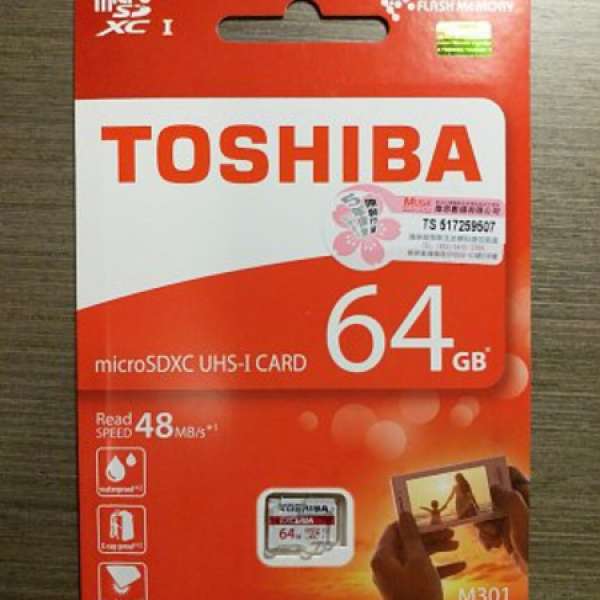 全新 TOSHIBA 64GB micro SD Card