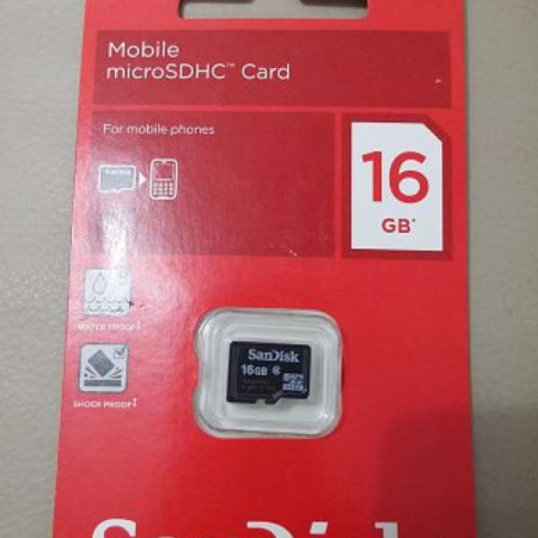 全新16GB SanDisk Mobile Mirco SDHC card