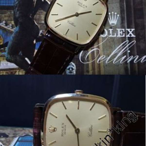 100%真品ROLEX徹利尼18K黃金CELLINI手上鍊腕錶