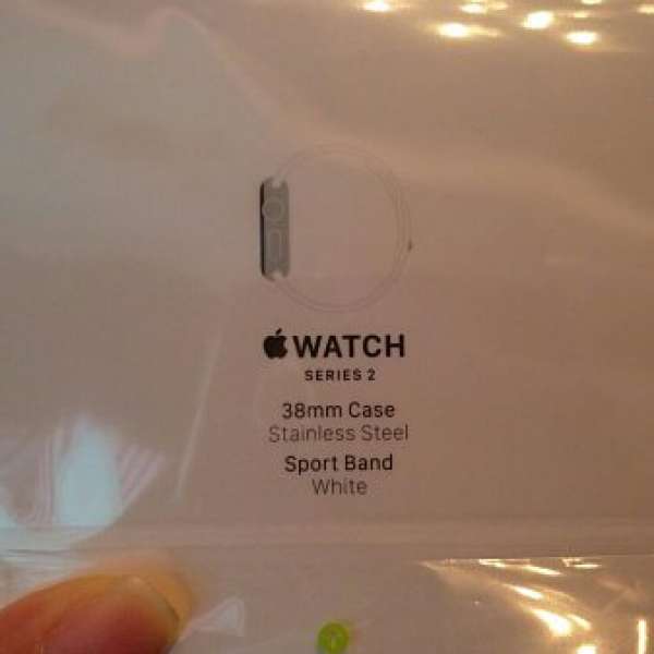 Apple Watch Series 2  38mm 不銹鋼錶殼配白色運動表帶