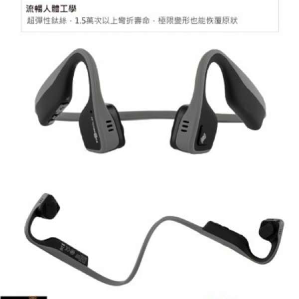 AfterShokz 骨傳導藍牙運動耳機 Trekz Titanium ~ 黑色